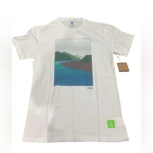 Vast White Graphic T Shirt‎ Nature Landscape Casual Tee Menswear Top New